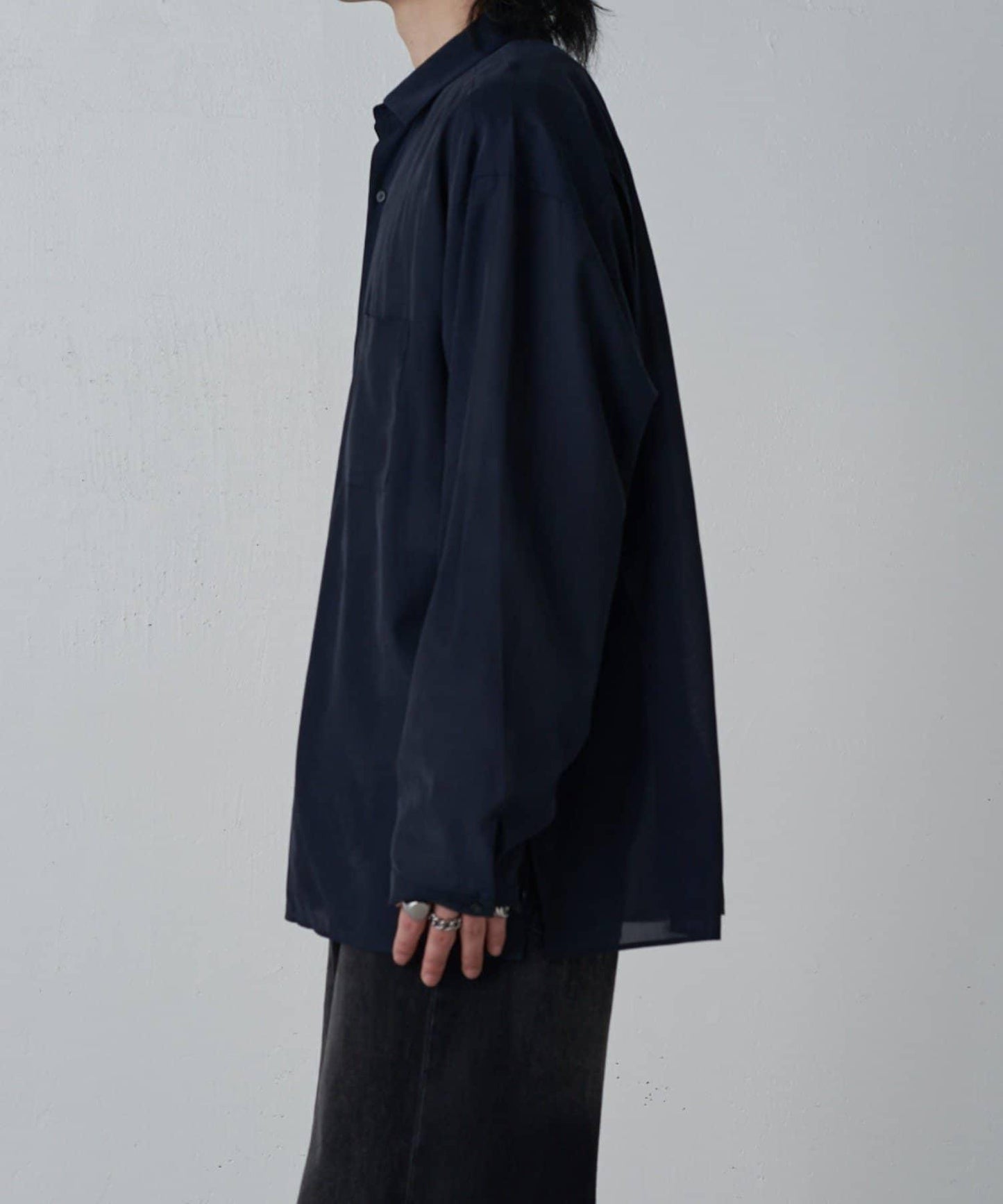 銅氨混紡寬鬆襯衫