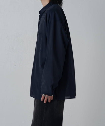 銅氨混紡寬鬆襯衫