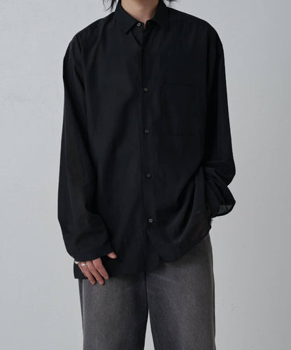 銅氨混紡寬鬆襯衫