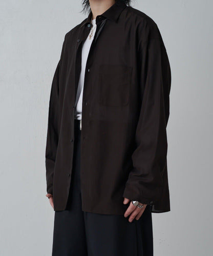 銅氨混紡寬鬆襯衫