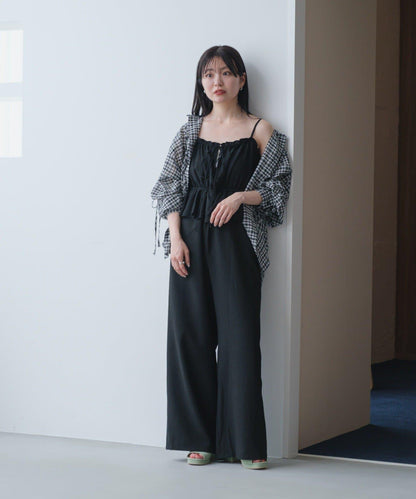 網絡限定 小個子尺碼 兩種尺碼 荷葉邊 吊帶連體褲