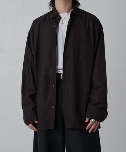 銅氨混紡寬鬆襯衫