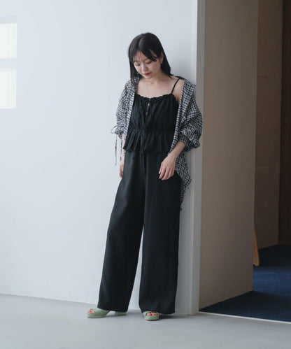 網絡限定 小個子尺碼 兩種尺碼 荷葉邊 吊帶連體褲