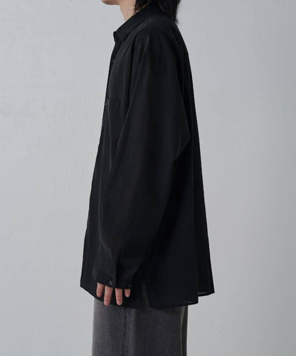 銅氨混紡寬鬆襯衫