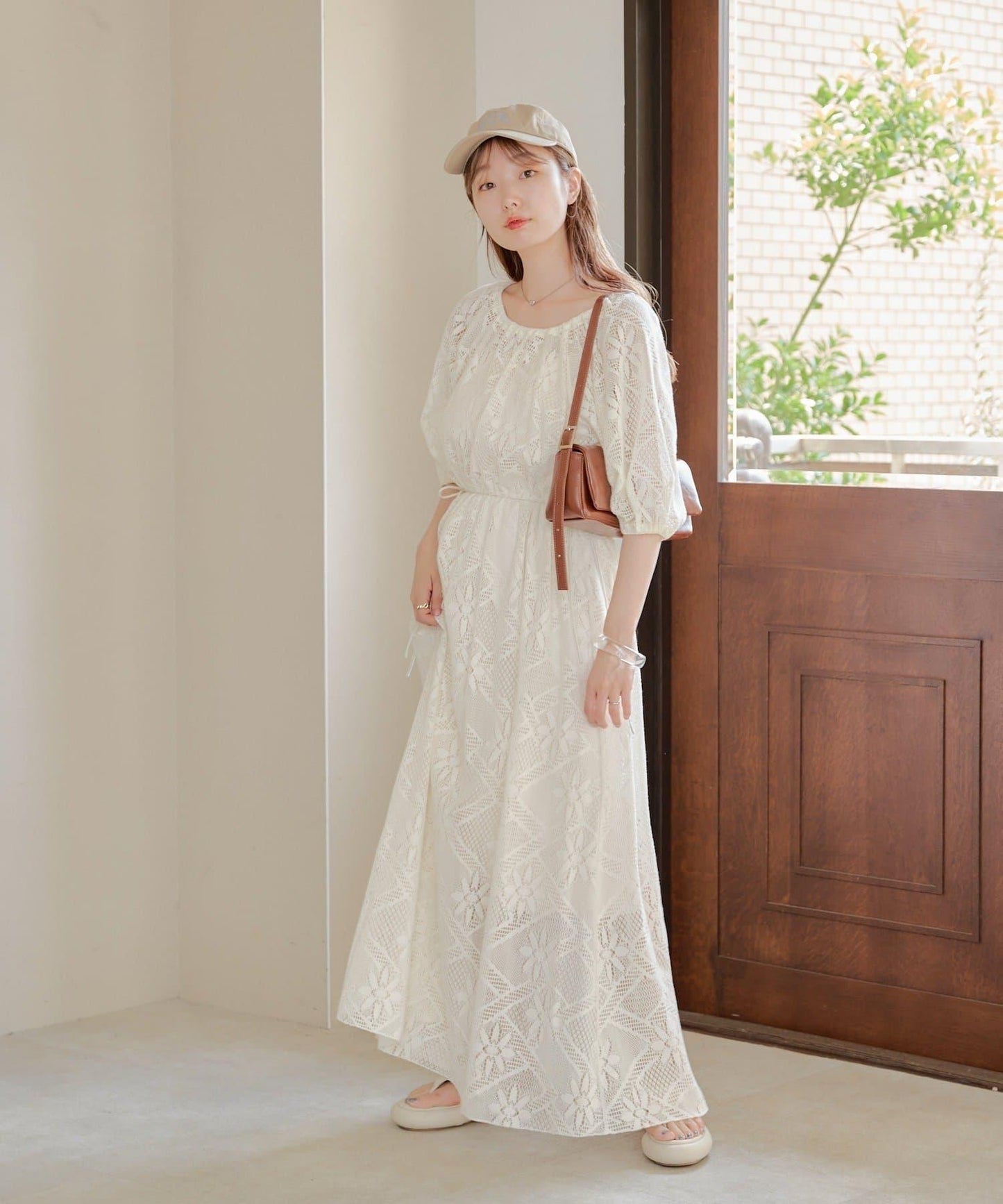 兩尺碼可選 低身長尺碼 蕾絲褶皺 連衣裙