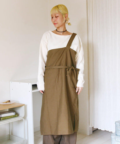 4way 單肩設計 圍裙