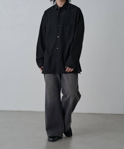 銅氨混紡寬鬆襯衫