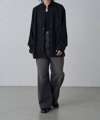 銅氨混紡寬鬆襯衫