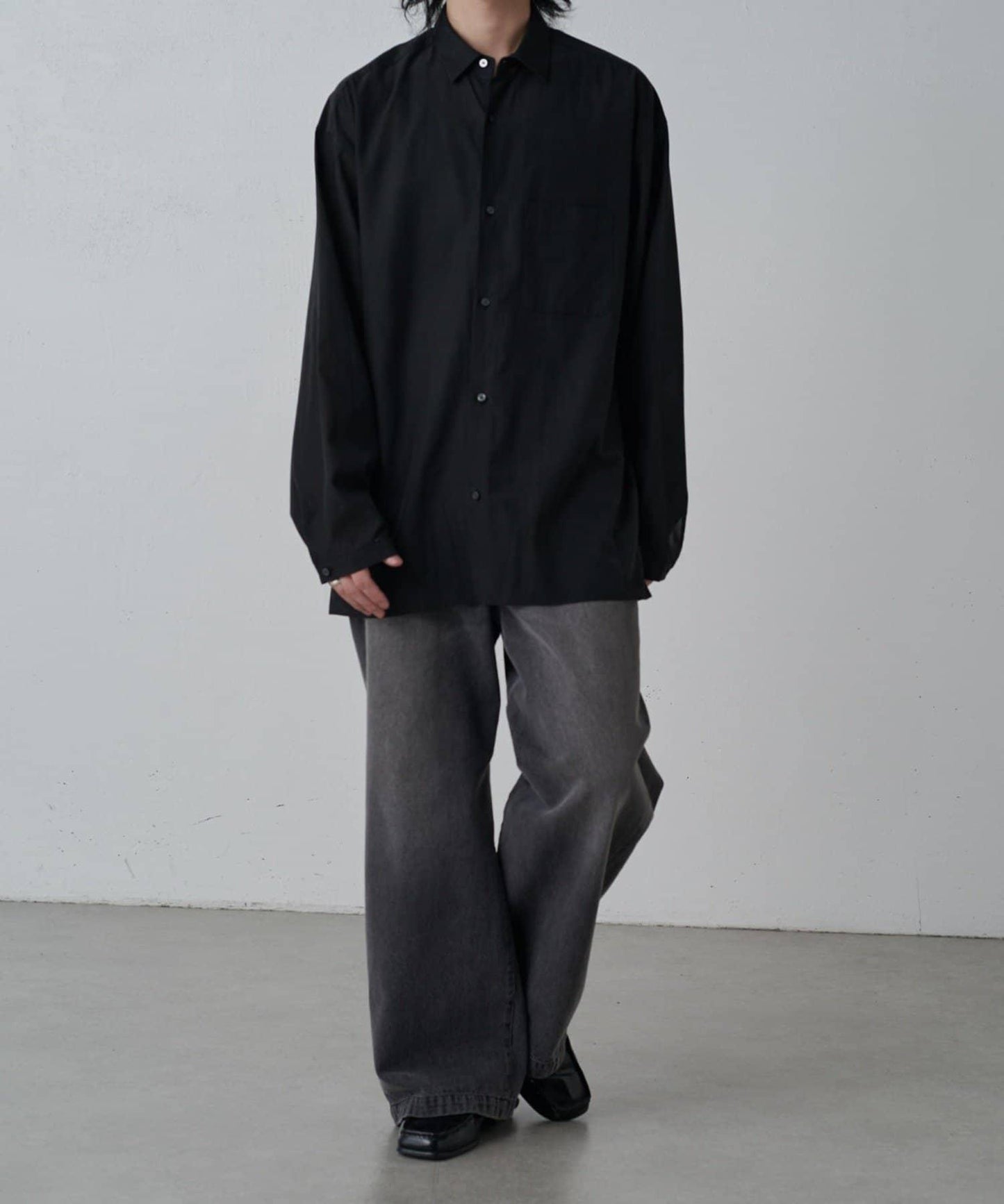 銅氨混紡寬鬆襯衫