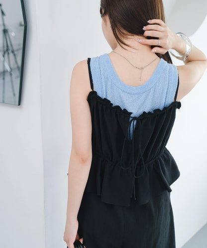 網絡限定 小個子尺碼 兩種尺碼 荷葉邊 吊帶連體褲