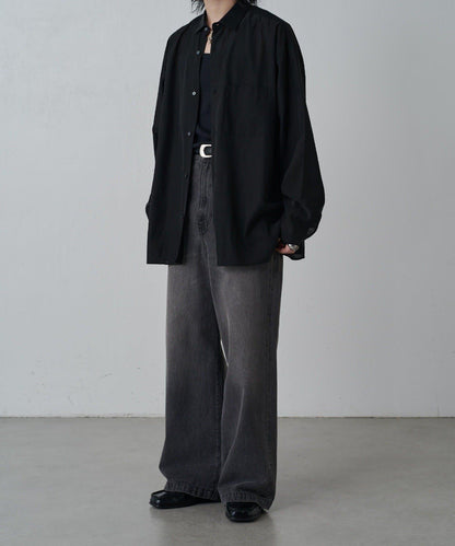 銅氨混紡寬鬆襯衫