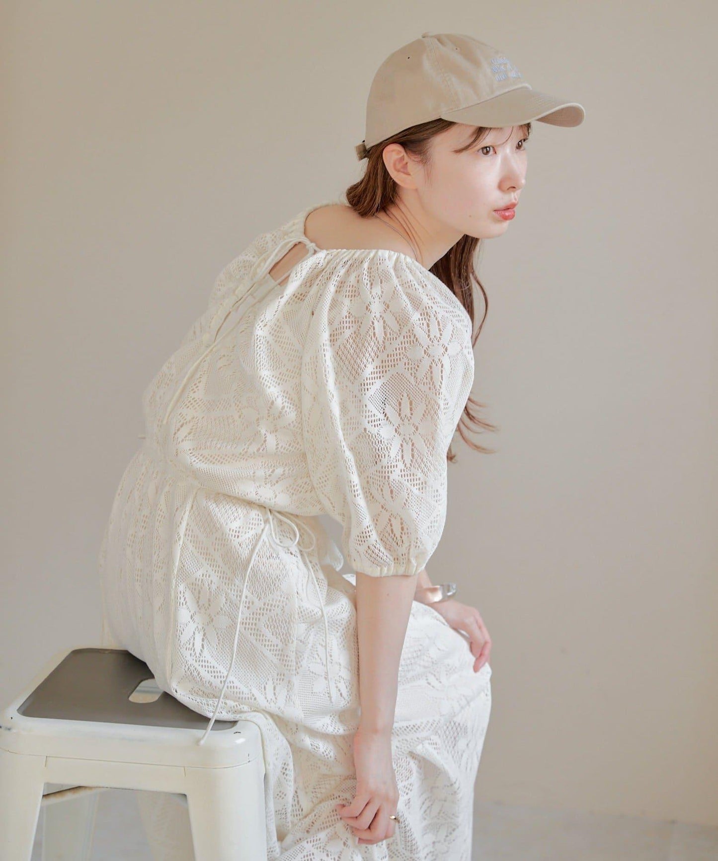 兩尺碼可選 低身長尺碼 蕾絲褶皺 連衣裙