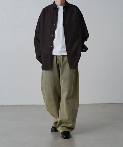 銅氨混紡寬鬆襯衫