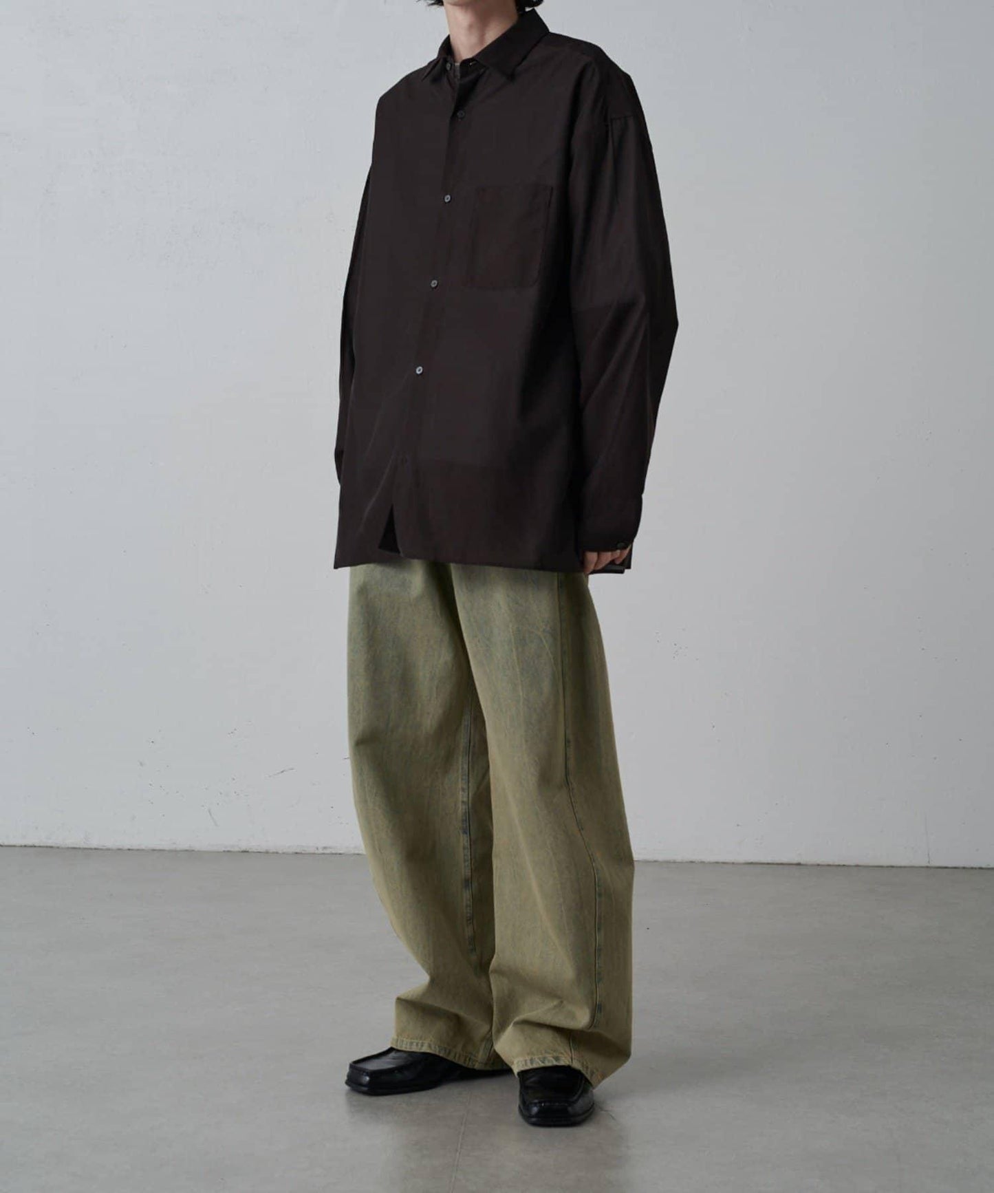 銅氨混紡寬鬆襯衫