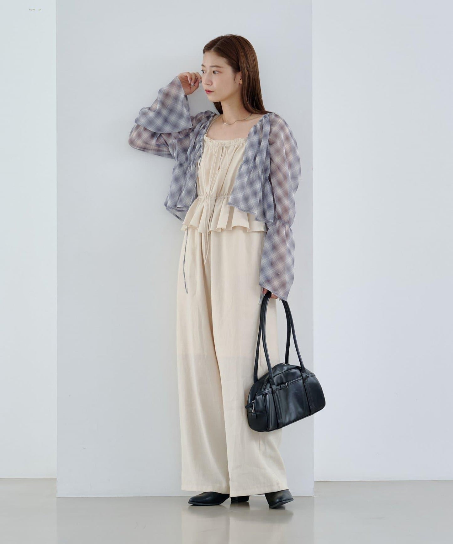 網絡限定 小個子尺碼 兩種尺碼 荷葉邊 吊帶連體褲