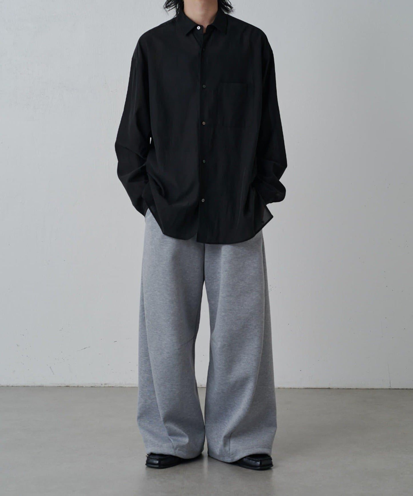 銅氨混紡寬鬆襯衫