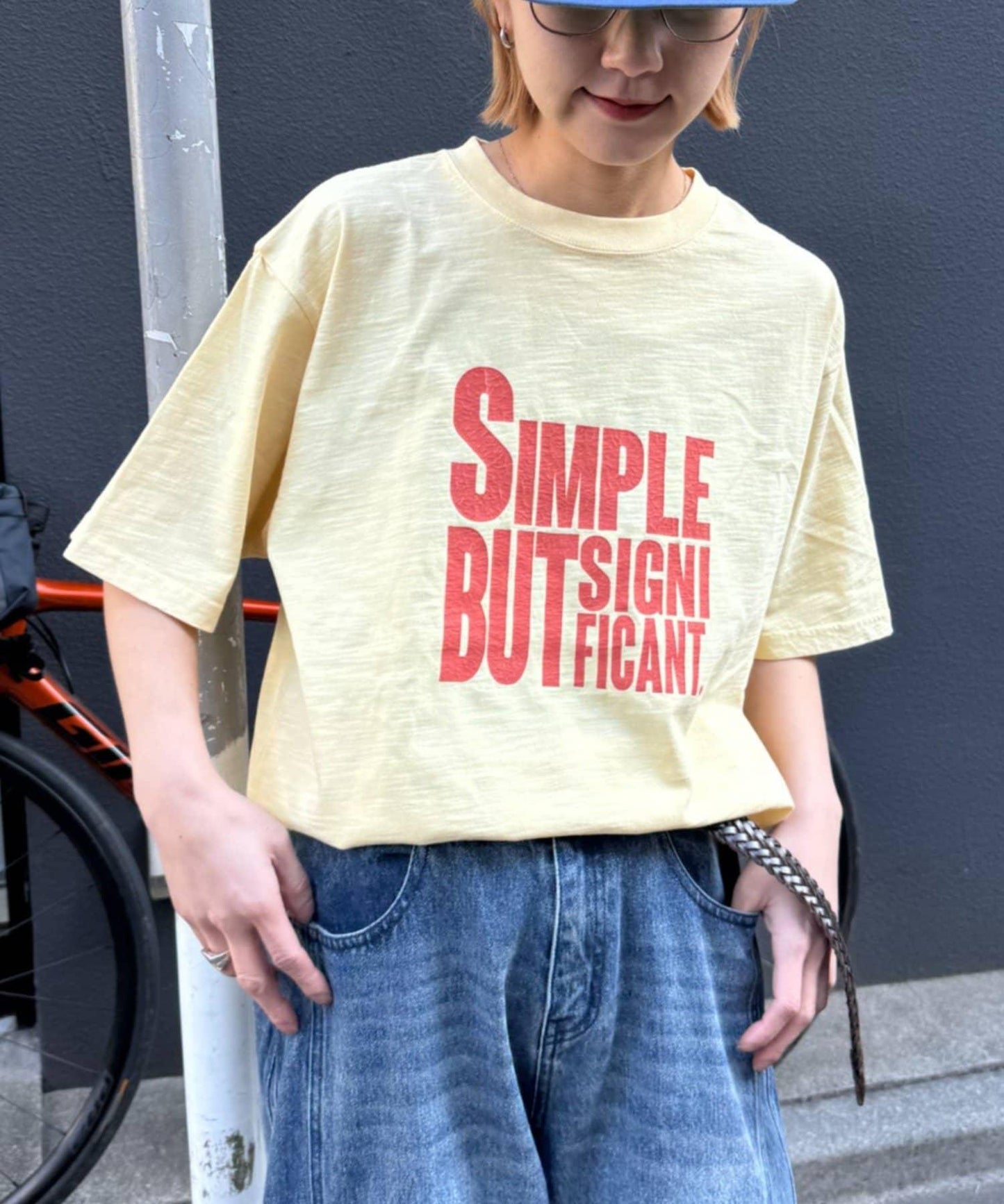 男女同款 大碼可選 竹節針織 顏料染Logo T恤