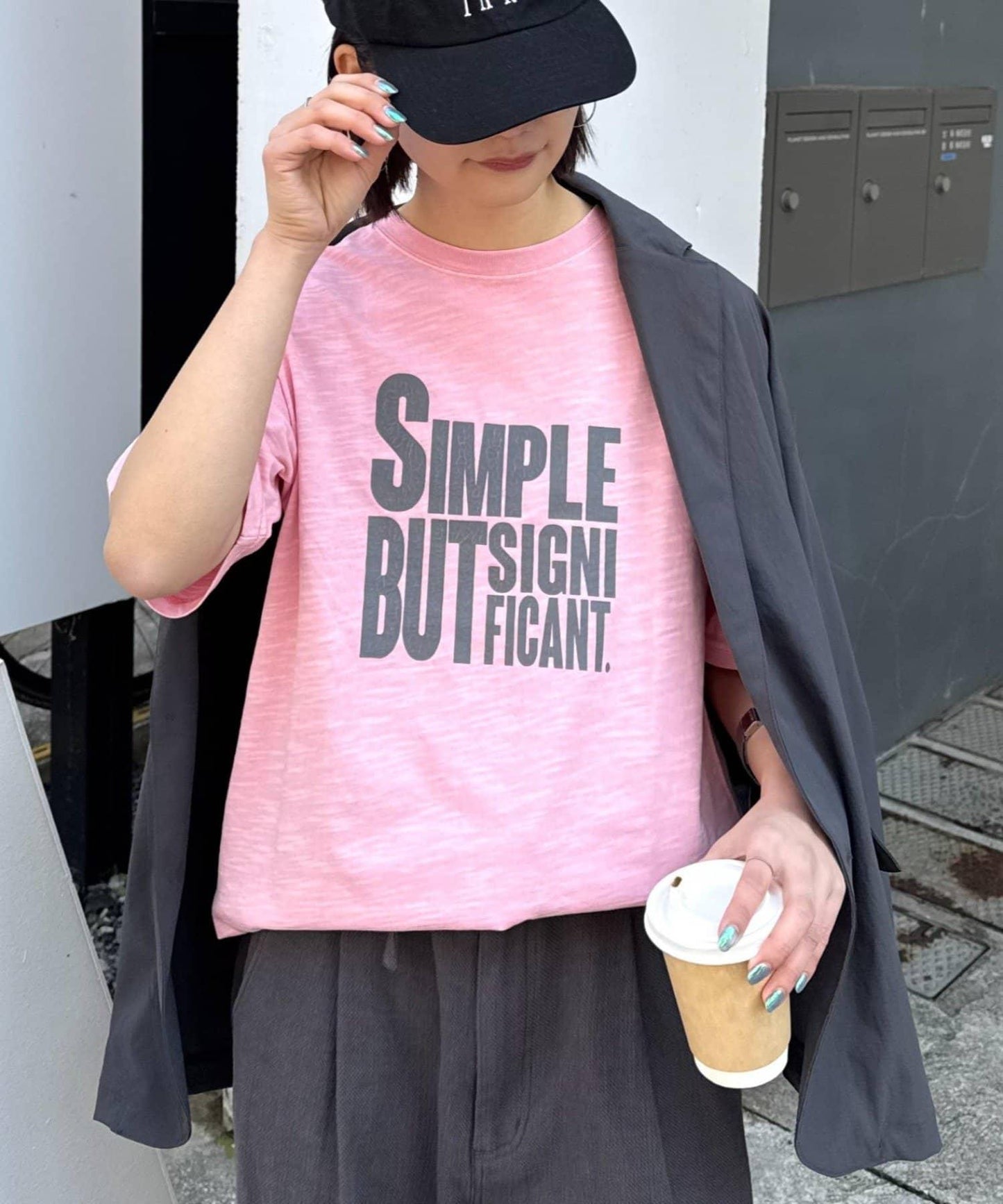 男女同款 大碼可選 竹節針織 顏料染Logo T恤