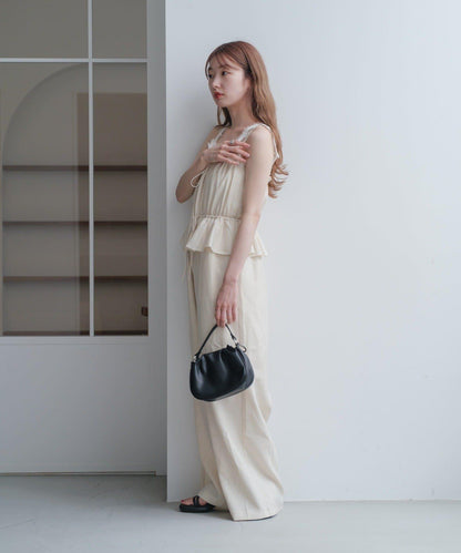 網絡限定 小個子尺碼 兩種尺碼 荷葉邊 吊帶連體褲