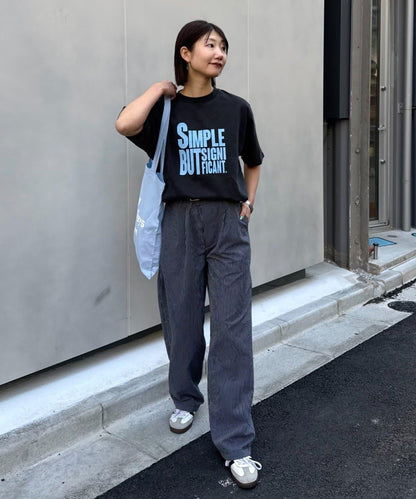 男女同款 大碼可選 竹節針織 顏料染Logo T恤