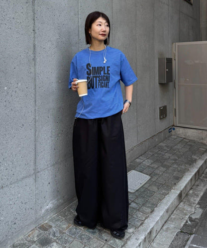 男女同款 大碼可選 竹節針織 顏料染Logo T恤