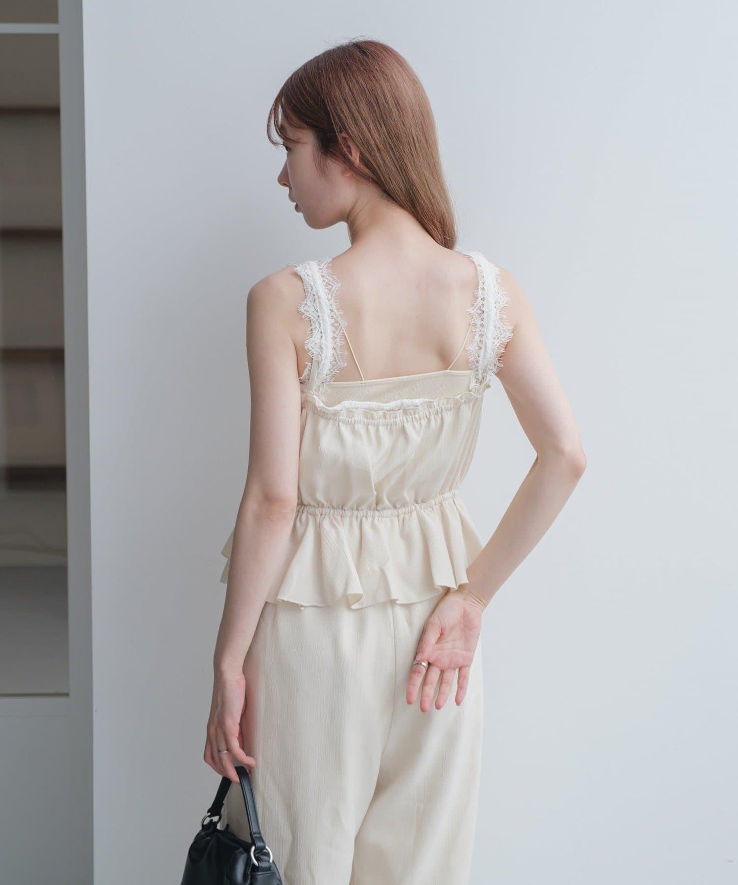 網絡限定 小個子尺碼 兩種尺碼 荷葉邊 吊帶連體褲