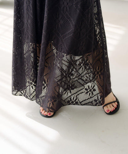 兩尺碼可選 低身長尺碼 蕾絲褶皺 連衣裙