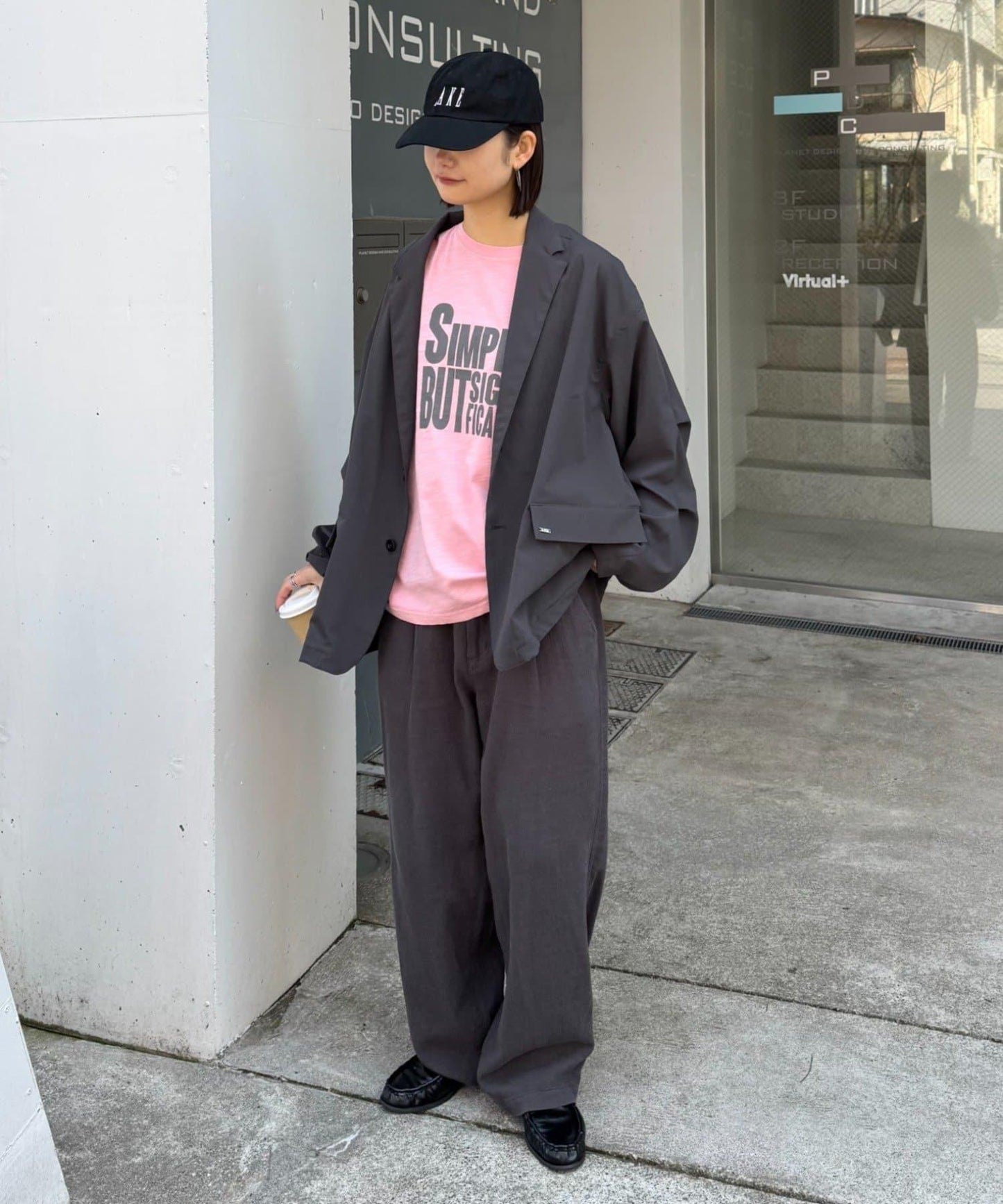 男女同款 大碼可選 竹節針織 顏料染Logo T恤