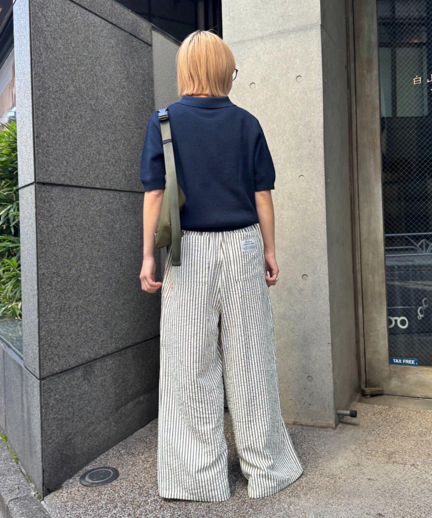 UNISEX 加大碼 條紋鬆緊 睡褲