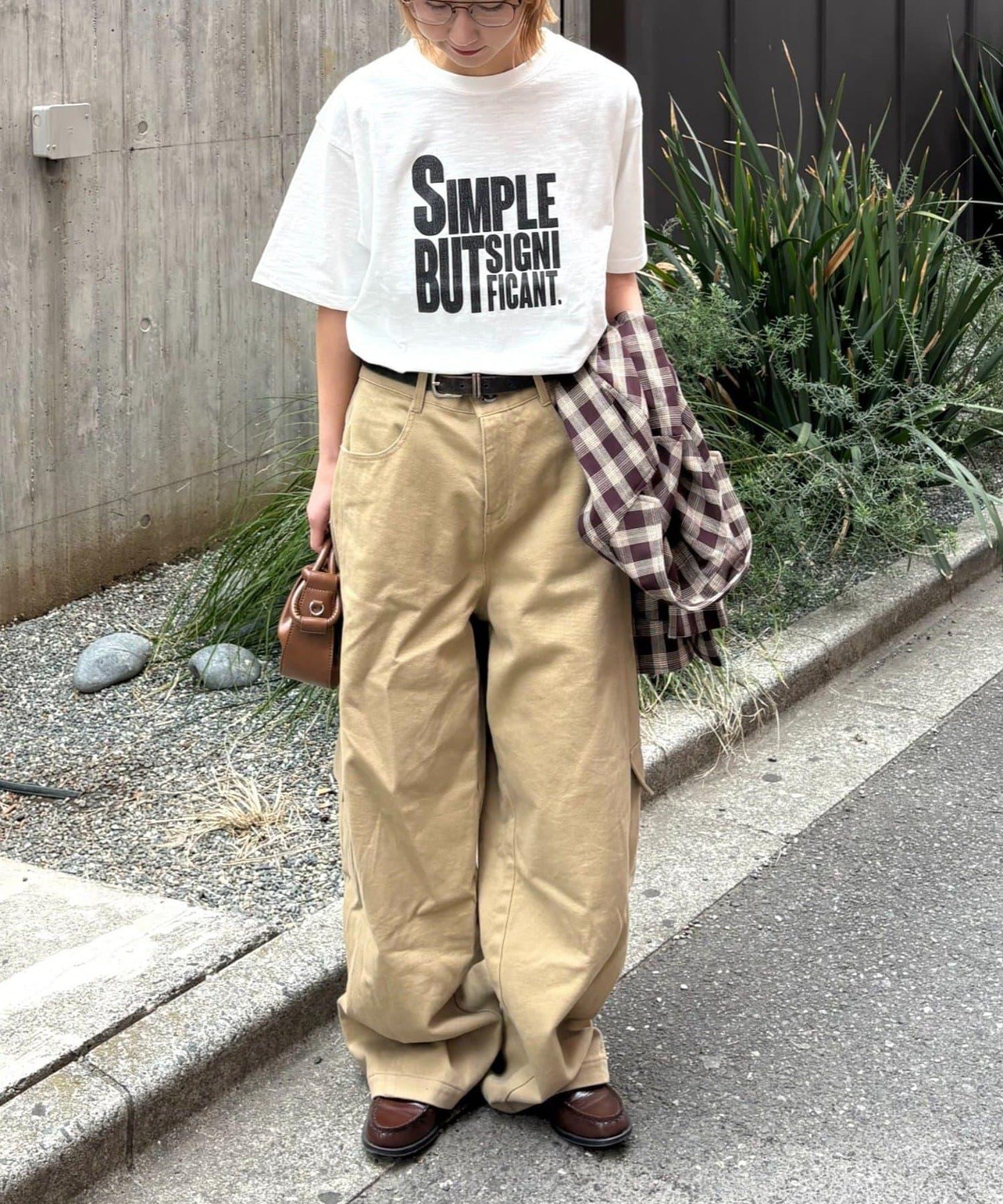 男女同款 大碼可選 竹節針織 顏料染Logo T恤