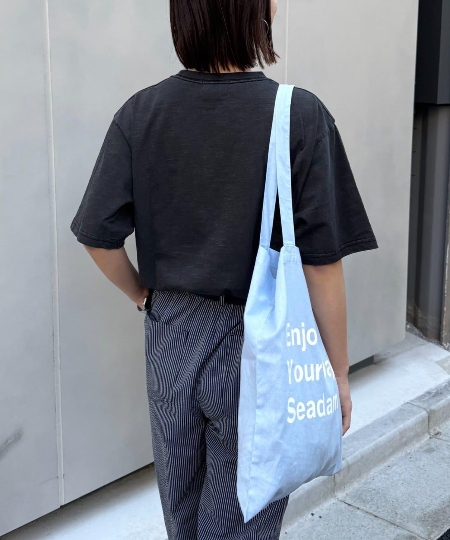 男女同款 大碼可選 竹節針織 顏料染Logo T恤