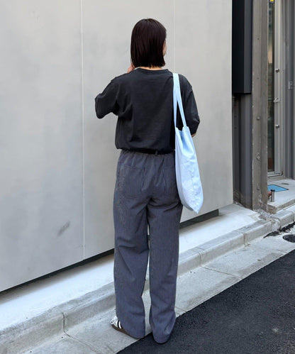 男女同款 大碼可選 竹節針織 顏料染Logo T恤