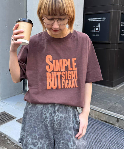 男女同款 大碼可選 竹節針織 顏料染Logo T恤