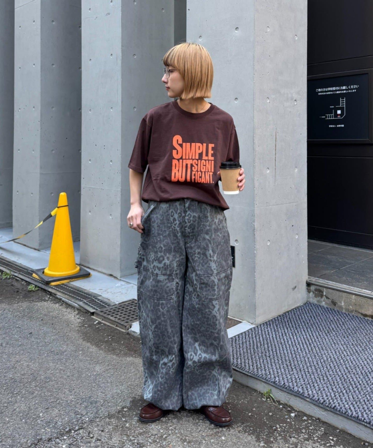 男女同款 大碼可選 竹節針織 顏料染Logo T恤