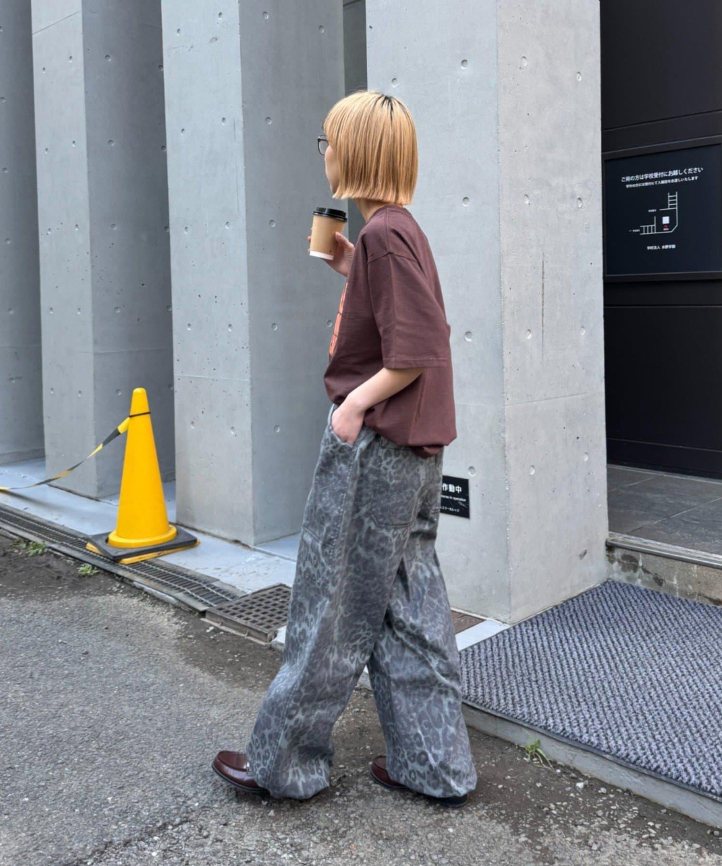 男女同款 大碼可選 竹節針織 顏料染Logo T恤