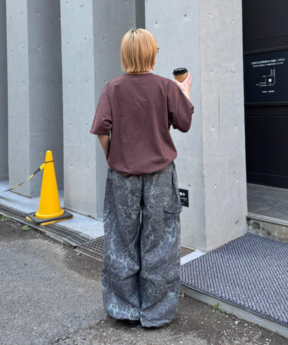 男女同款 大碼可選 竹節針織 顏料染Logo T恤