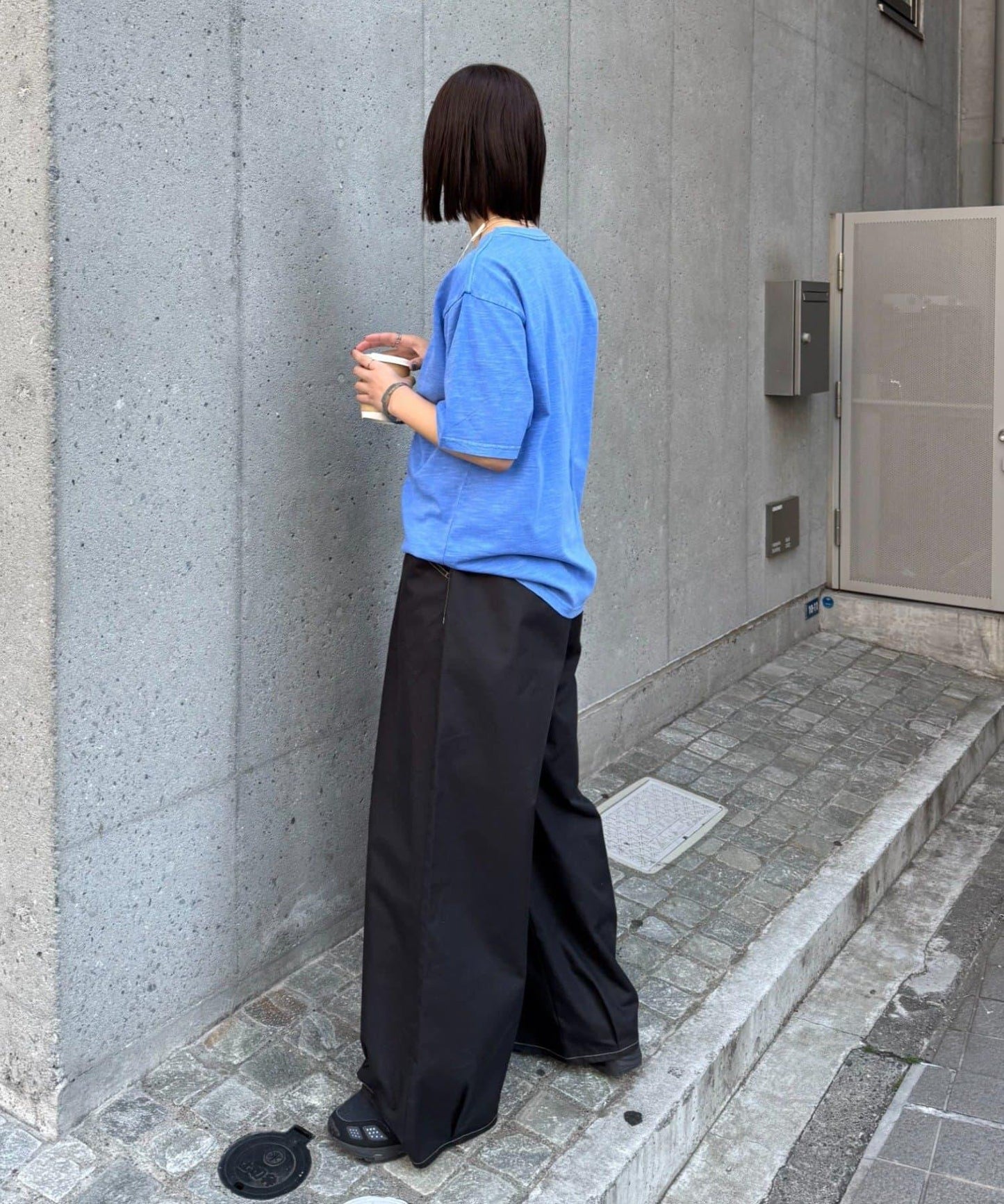 男女同款 大碼可選 竹節針織 顏料染Logo T恤