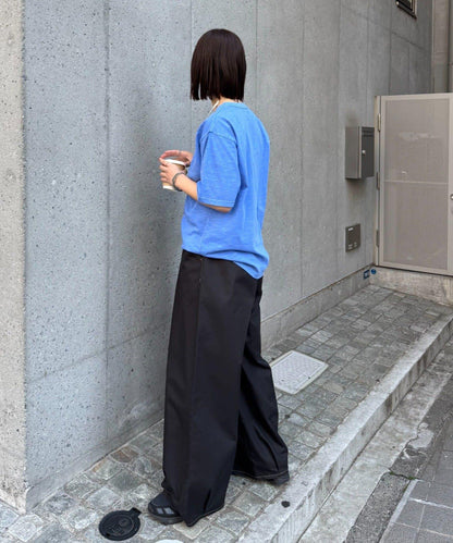 男女同款 大碼可選 竹節針織 顏料染Logo T恤