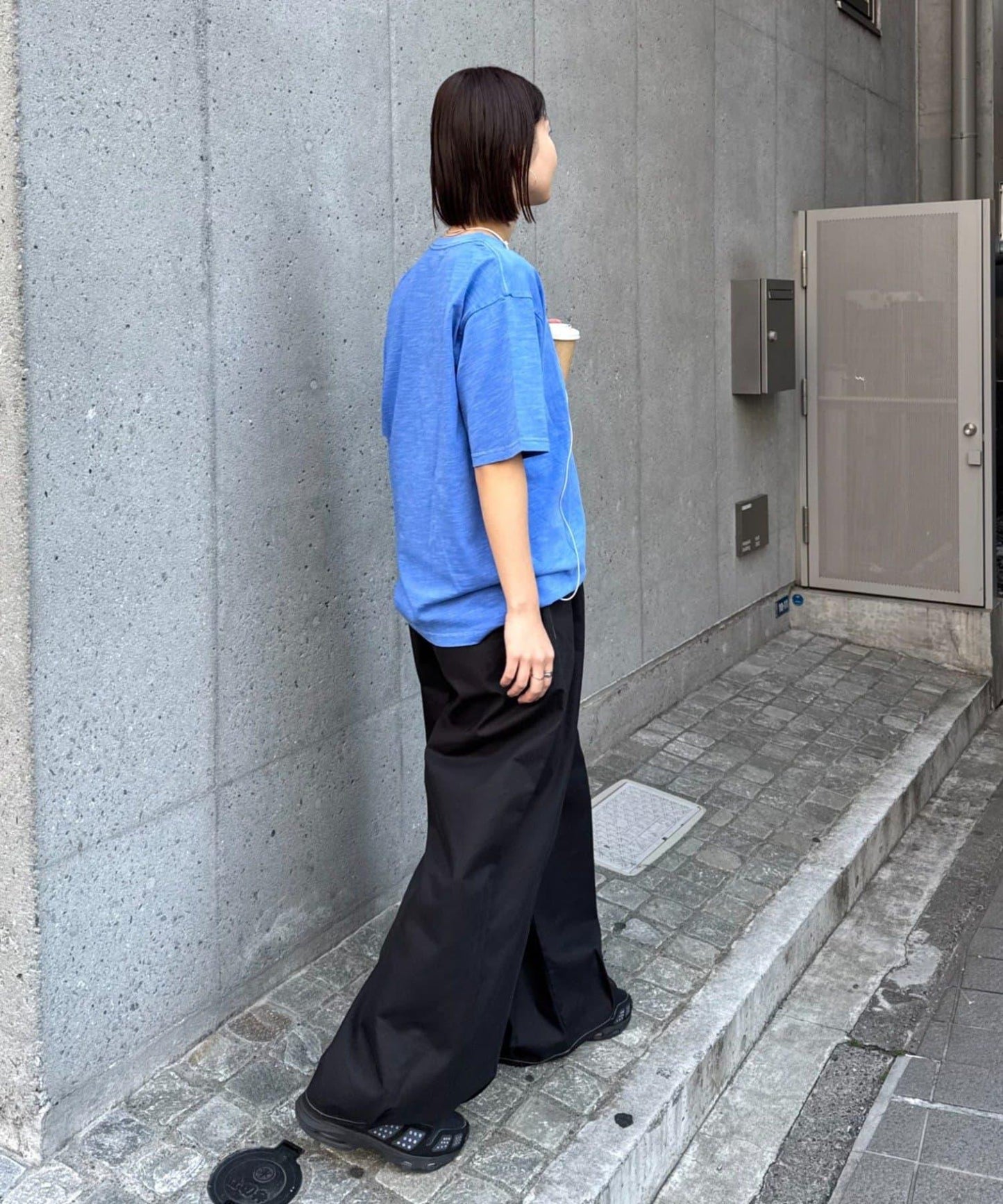 男女同款 大碼可選 竹節針織 顏料染Logo T恤