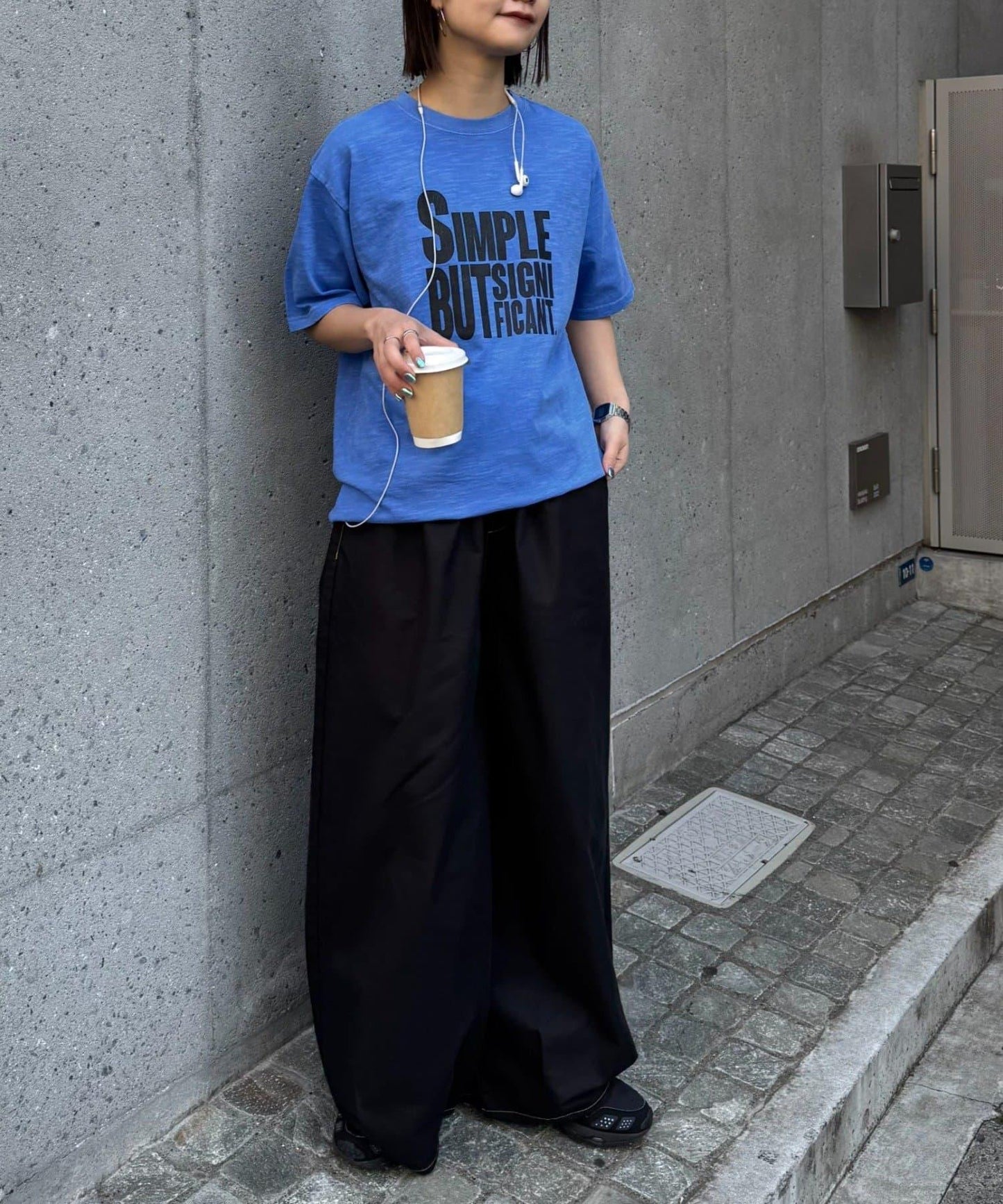 男女同款 大碼可選 竹節針織 顏料染Logo T恤