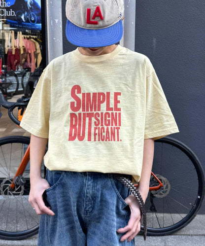 男女同款 大碼可選 竹節針織 顏料染Logo T恤