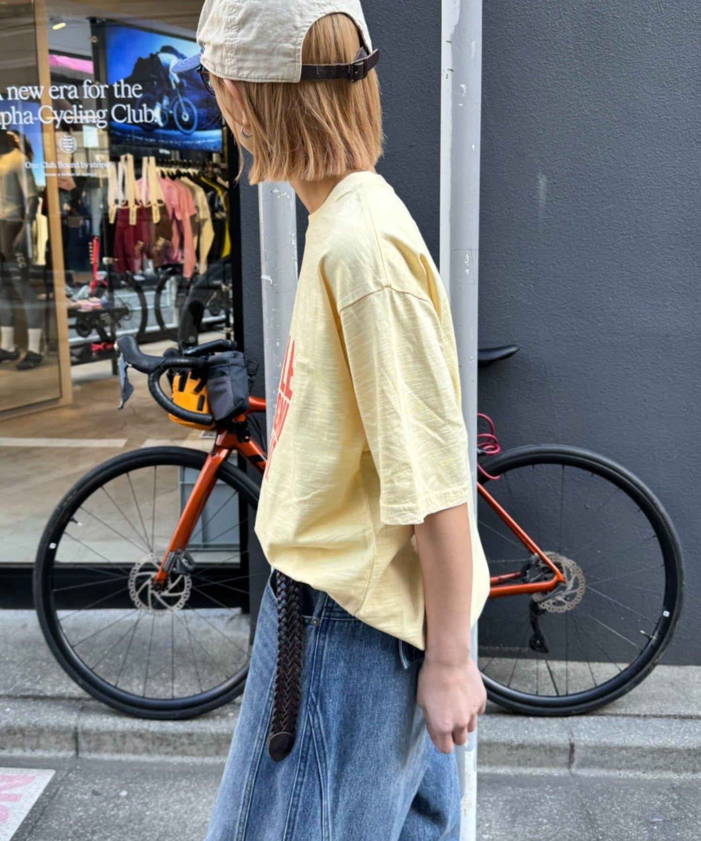 男女同款 大碼可選 竹節針織 顏料染Logo T恤