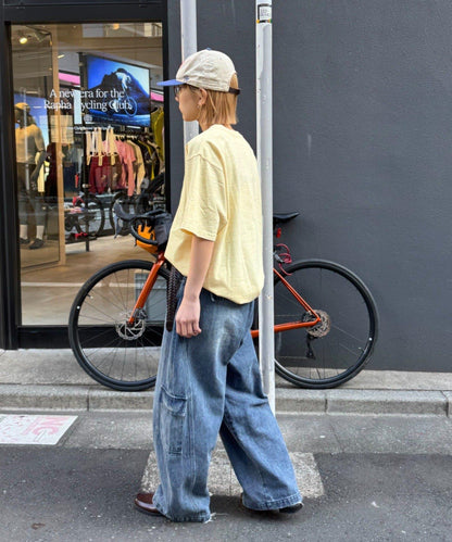 男女同款 大碼可選 竹節針織 顏料染Logo T恤