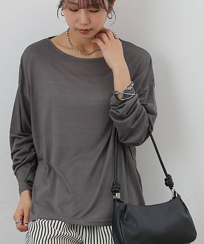 歐泊透紗平紋針織套頭上衣（網店限定）