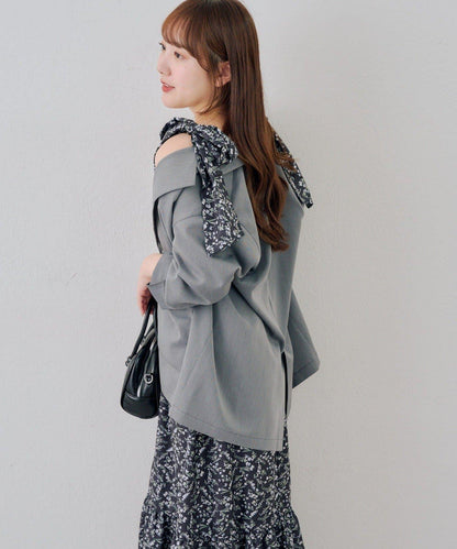 抽褶長款連衣裙