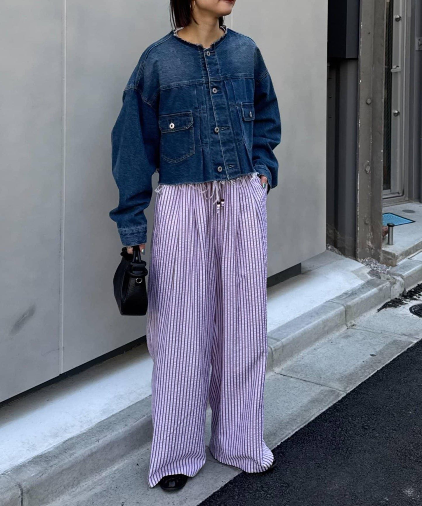 UNISEX 加大碼 條紋鬆緊 睡褲