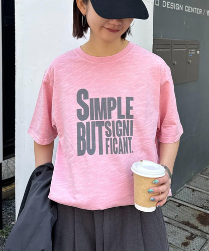 男女同款 大碼可選 竹節針織 顏料染Logo T恤