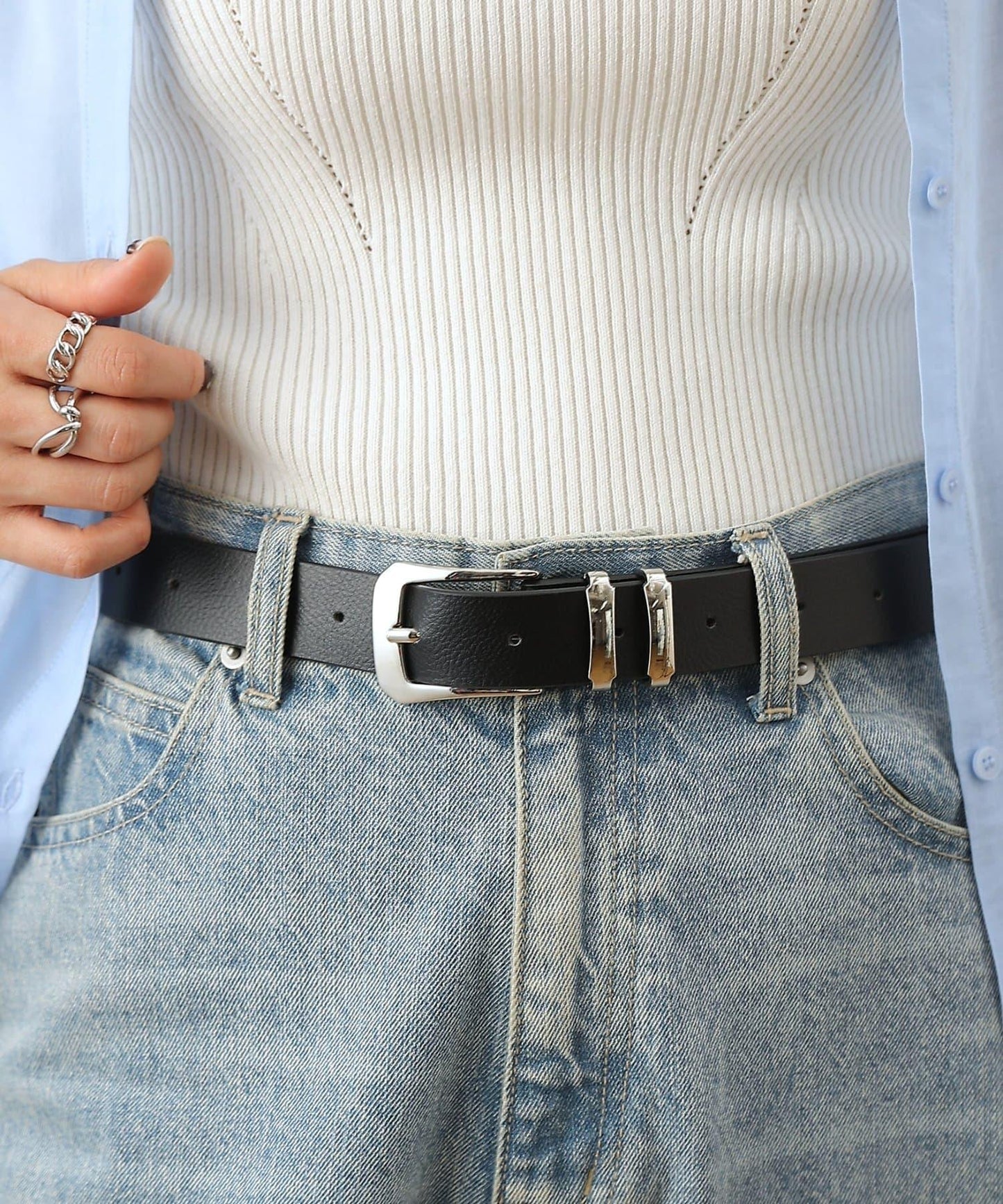 雙環西部風腰帶