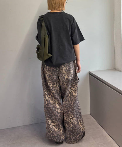 男女同款 大碼可選 竹節針織 顏料染Logo T恤