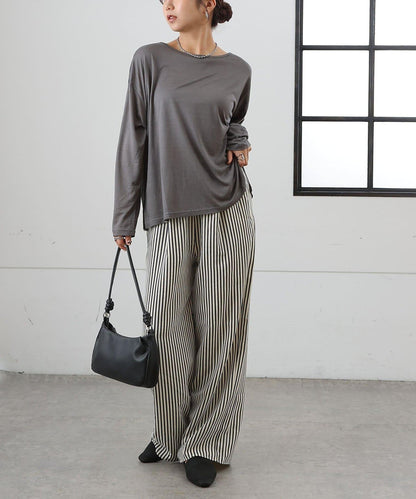 歐泊透紗平紋針織套頭上衣（網店限定）